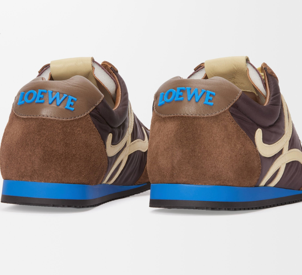 Loewe Ballet Runner 2.0 Sneakers Brown Nylon and Calfskin
