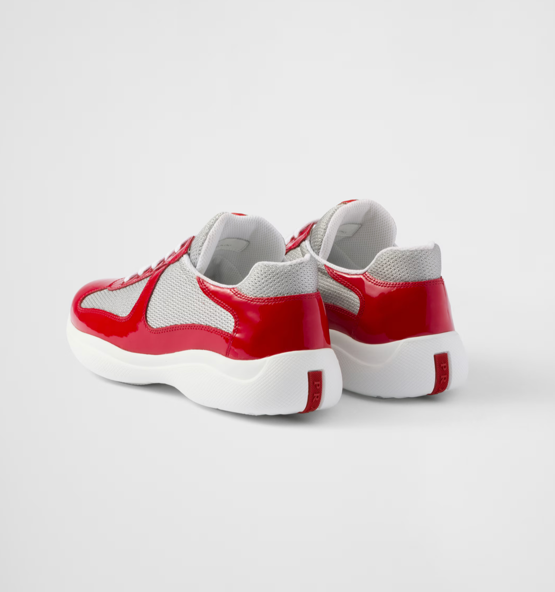 Prada America's Cup Biker Fabric Sneakers in Red