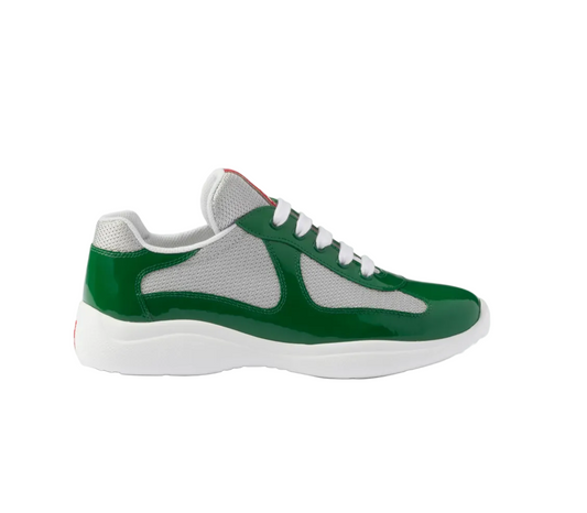 Prada America's Cup Biker Fabric Sneakers in Green