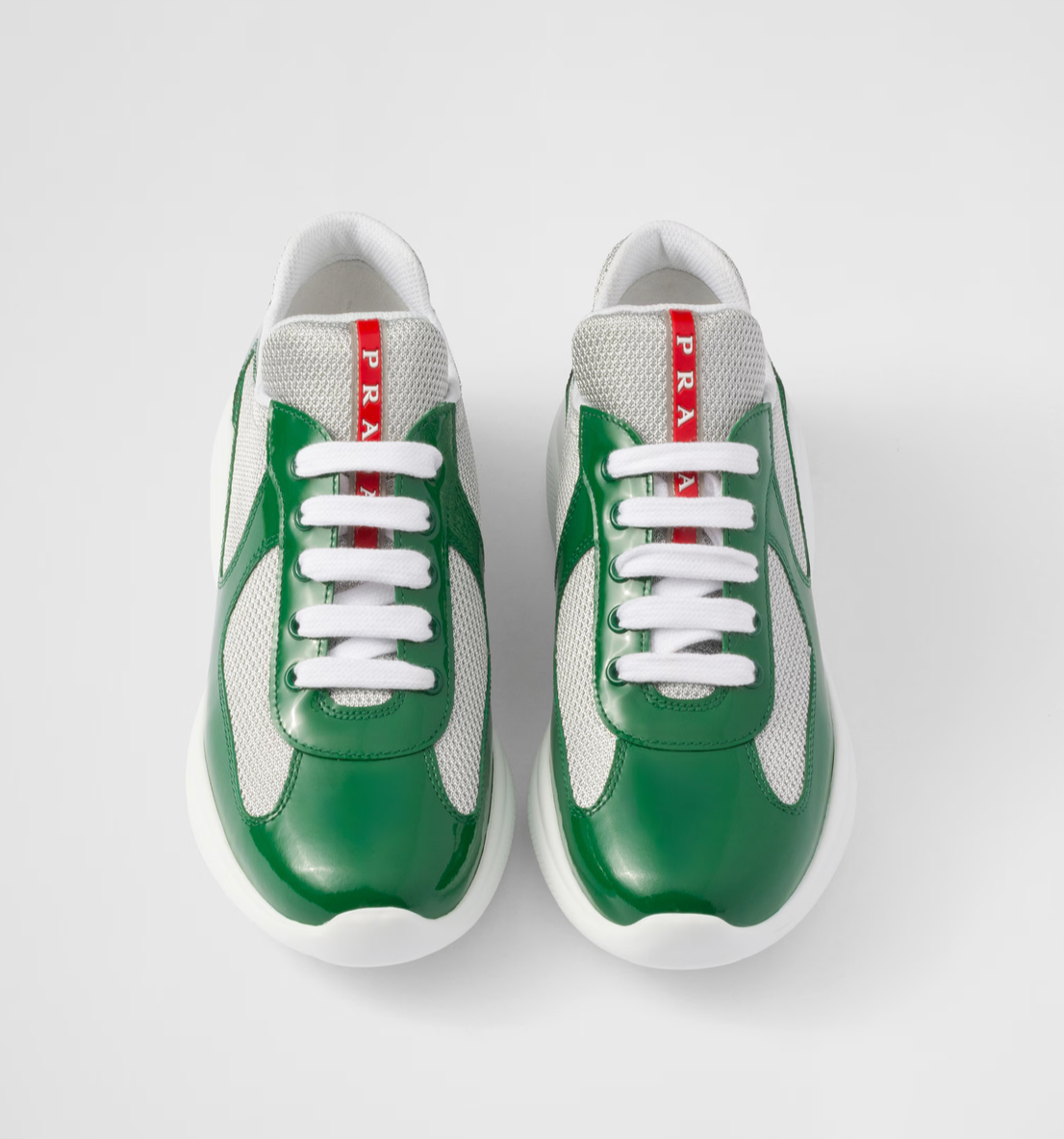Prada America's Cup Biker Fabric Sneakers in Green