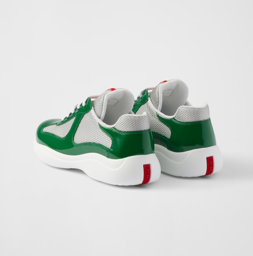 Prada America's Cup Biker Fabric Sneakers in Green