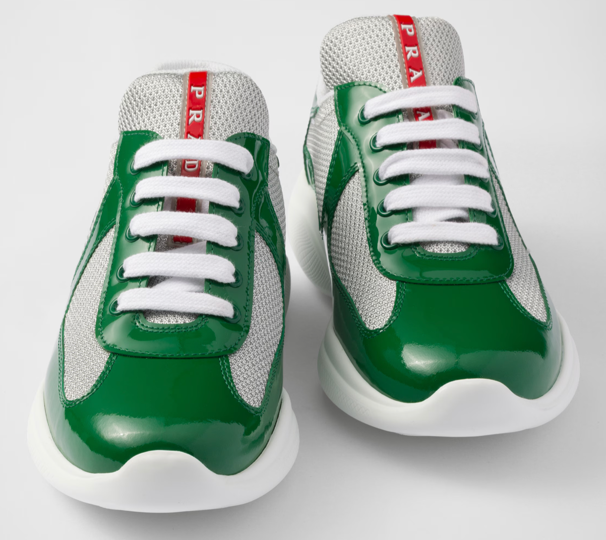 Prada America's Cup Biker Fabric Sneakers in Green