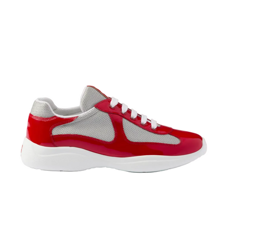 Prada America's Cup Biker Fabric Sneakers in Red