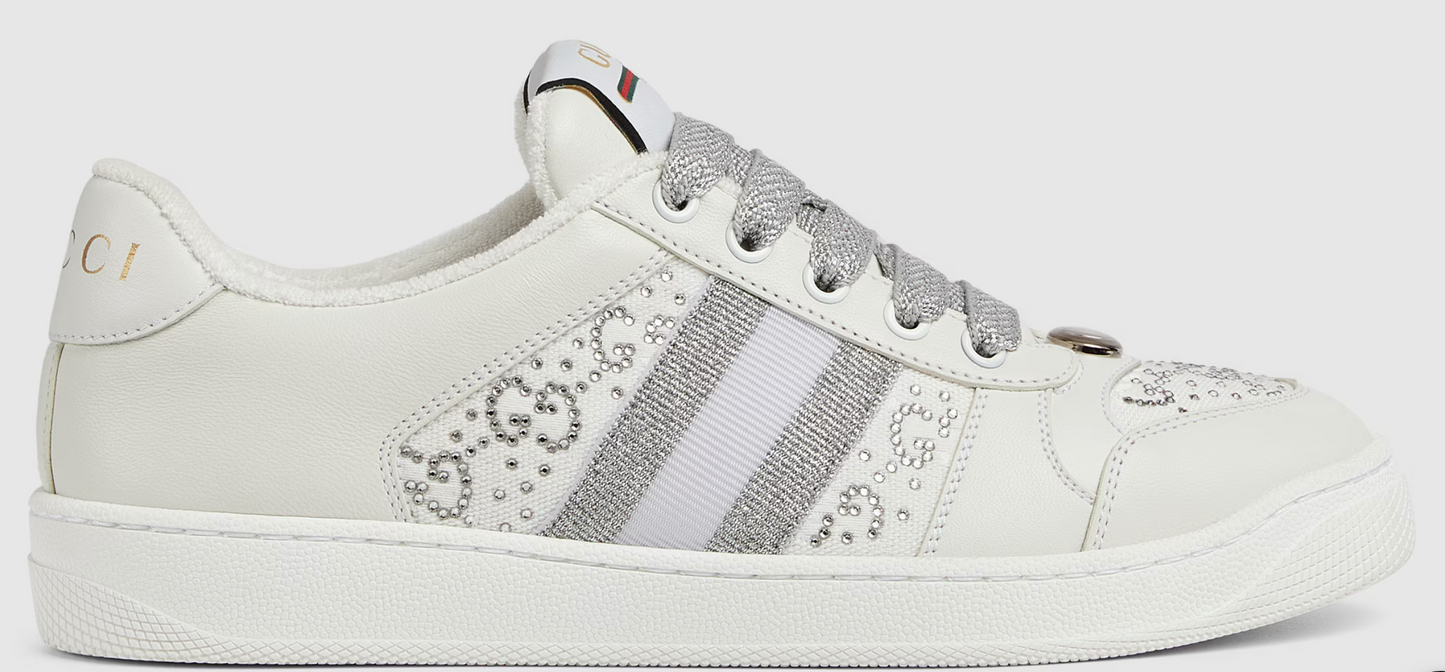 Gucci Ace Low Top Sneaker with Bee Logo and Gucci Stripe