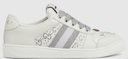 Gucci Ace Low Top Sneaker with Bee Logo and Gucci Stripe