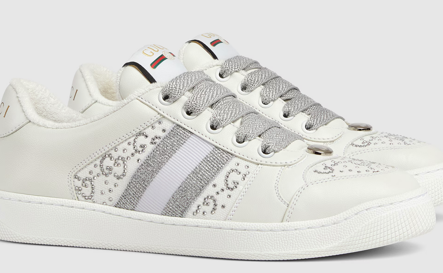 Gucci Ace Low Top Sneaker with Bee Logo and Gucci Stripe