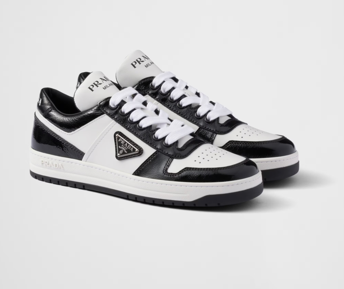 Prada Downtown Leather Black/White Sneakers