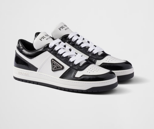 Prada Downtown Leather Black/White Sneakers