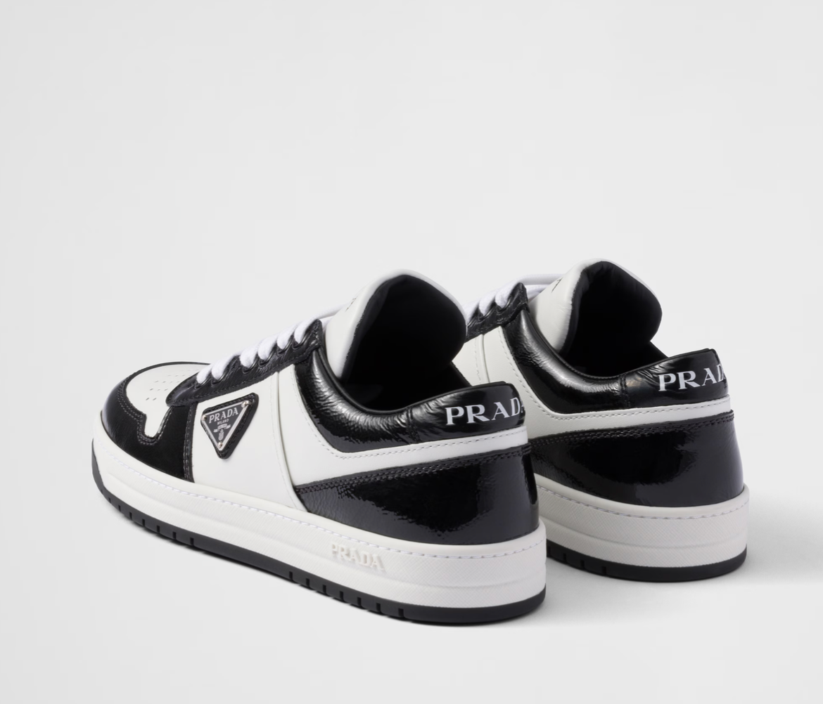 Prada Downtown Leather Black/White Sneakers