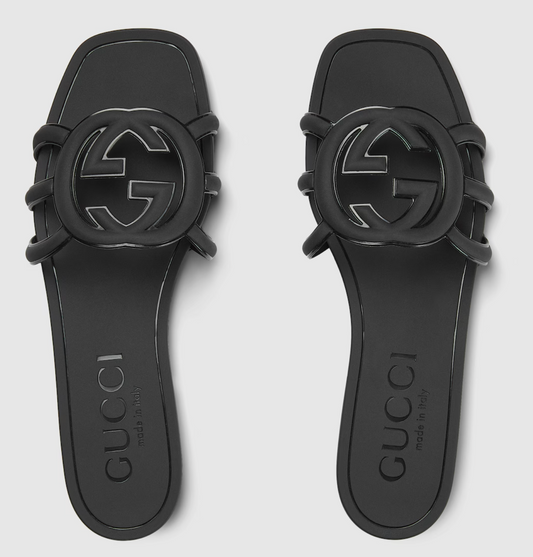 Rubber Interlocking G slide sandal