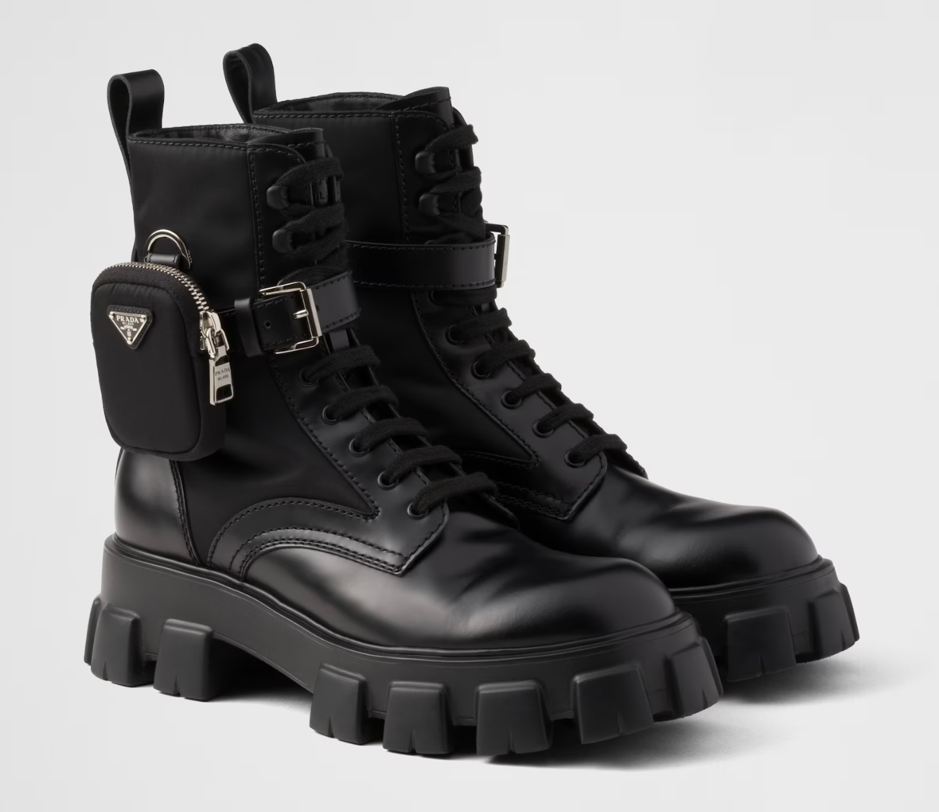 Prada Monolith Leather Boots
