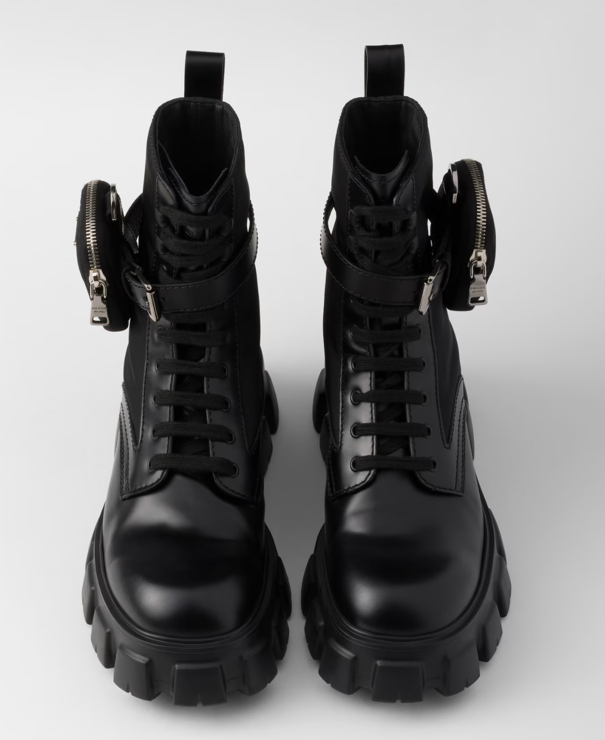 Prada Monolith Leather Boots