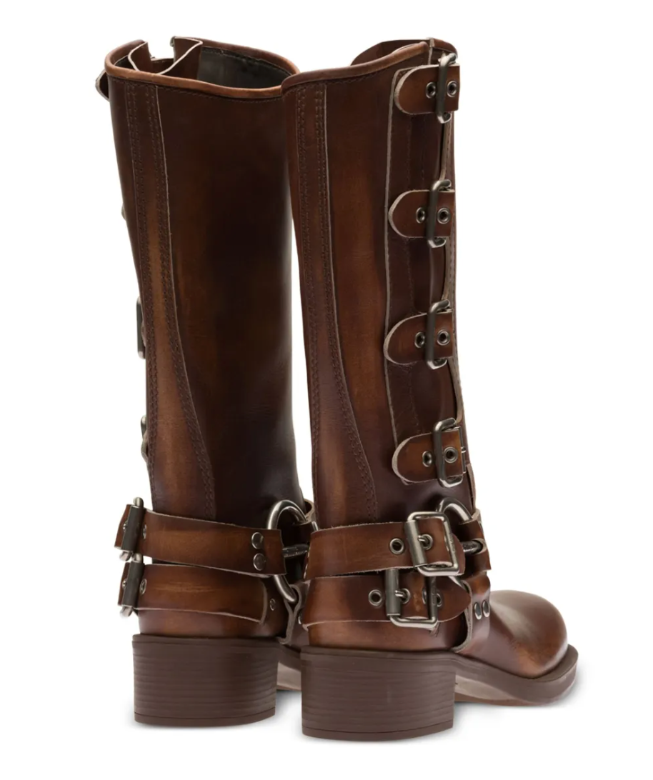 Miu Miu Buckle-detail Leather Boots.