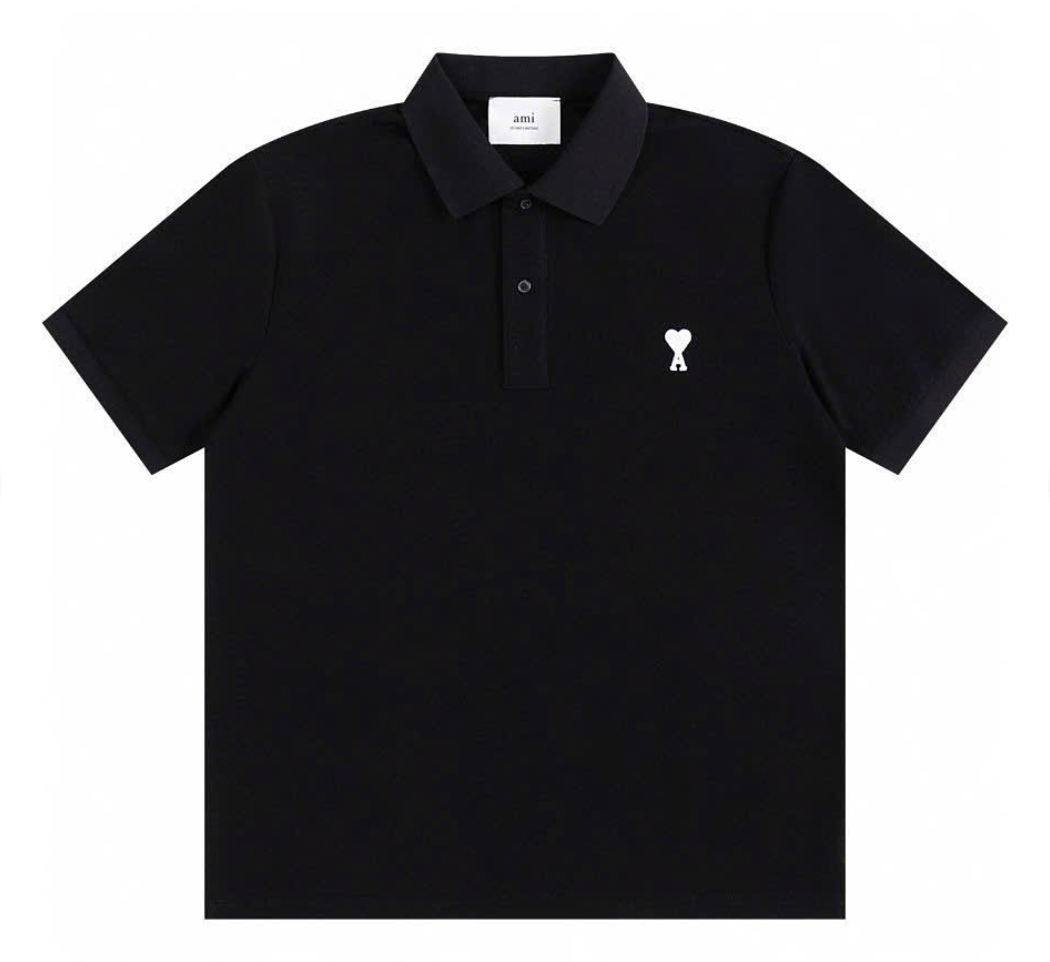 Ami Paris Classic Polo Shirt White Logo