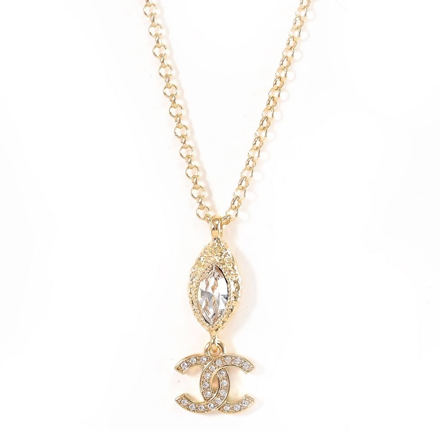 Chanel Rhinestone Clavicle Necklace
