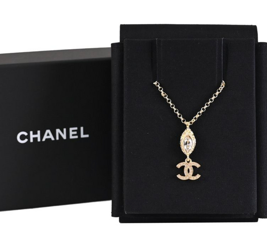 Chanel Rhinestone Clavicle Necklace