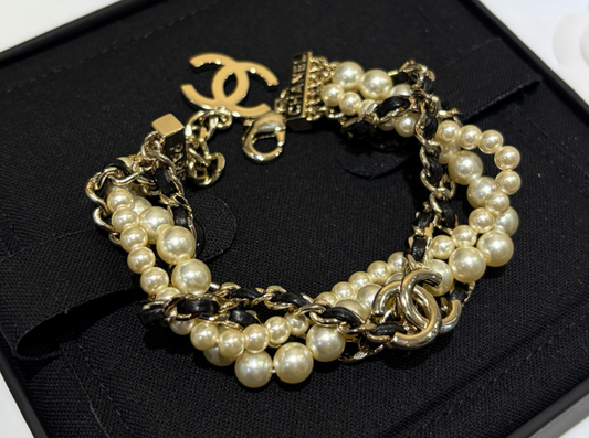 Chanel Chain Pearl CC Bracelet