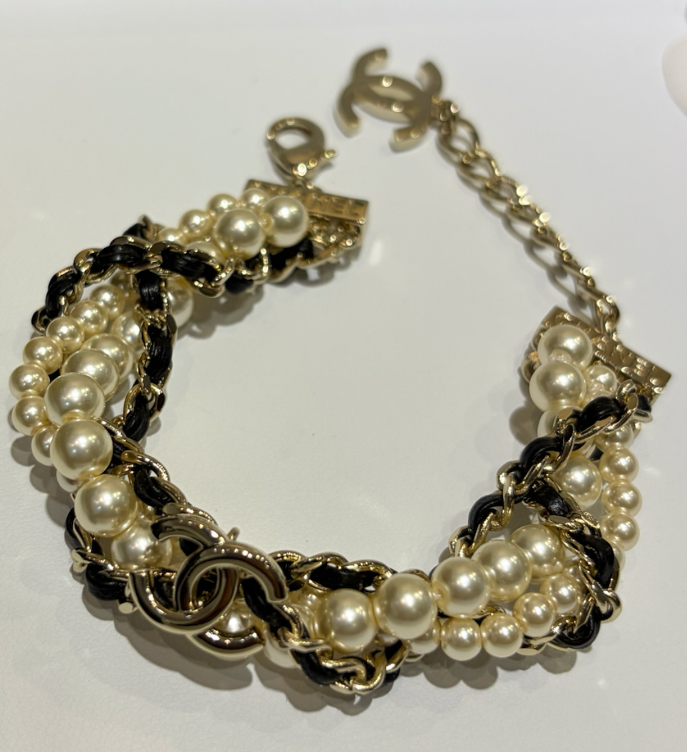 Chanel Chain Pearl CC Bracelet