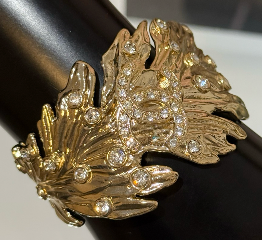 Chanel Gold Crystal Bangle