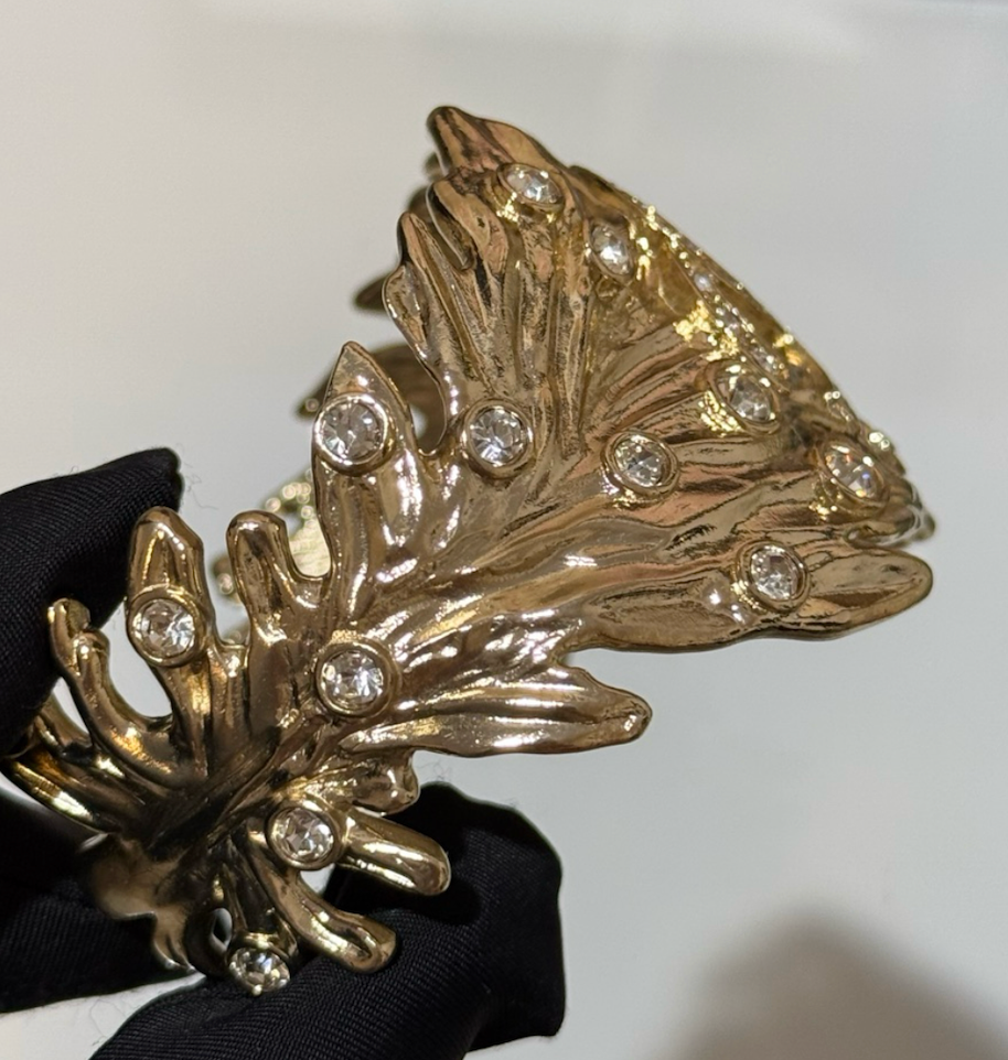 Chanel Gold Crystal Bangle