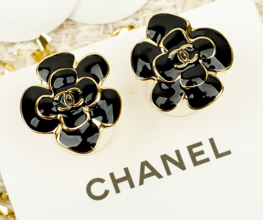 Chanel Camellia stud earrings