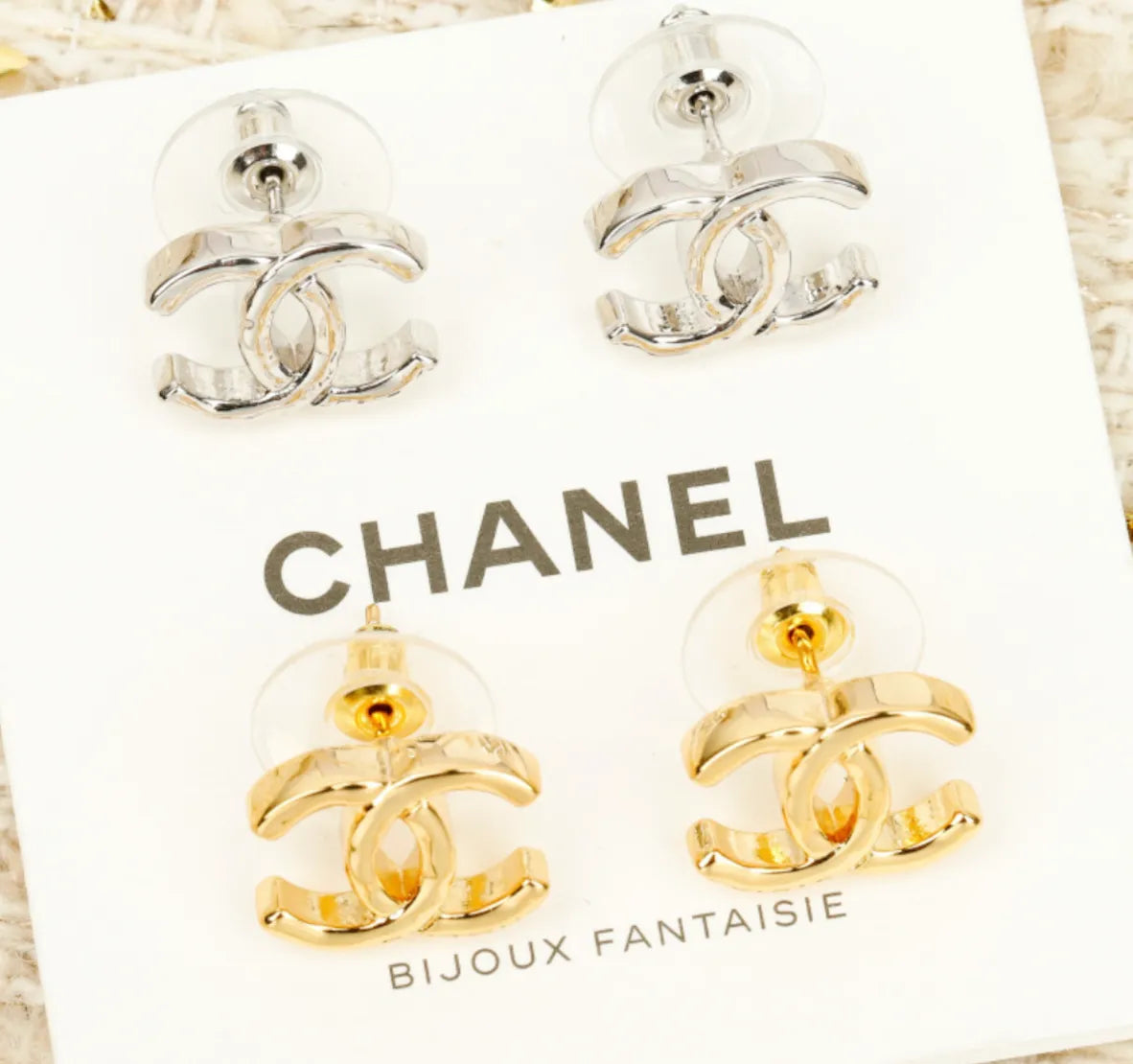 Chanel CC logo earrings "Bijoux Fantaisie"