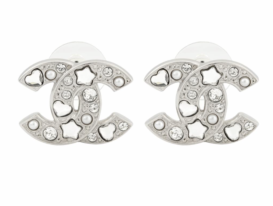 Chanel Crystal CC Stars Brooch