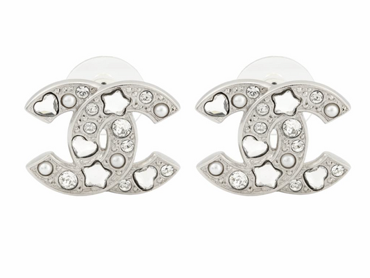 Chanel Crystal CC Stars Brooch