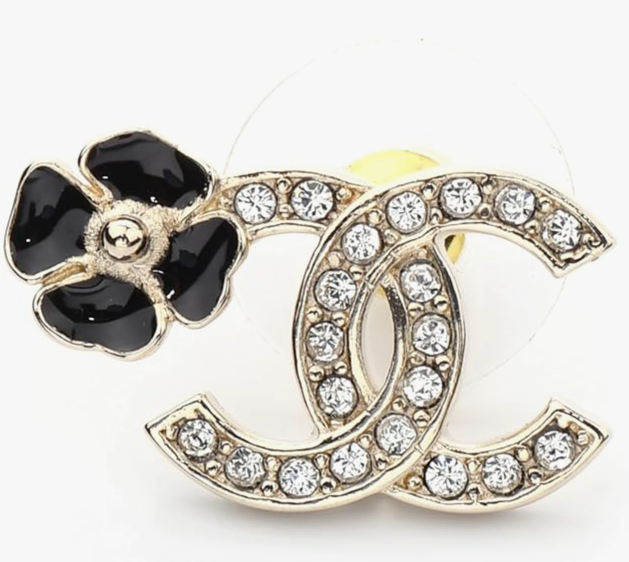 Chanel CC logo earrings (camellia flower)