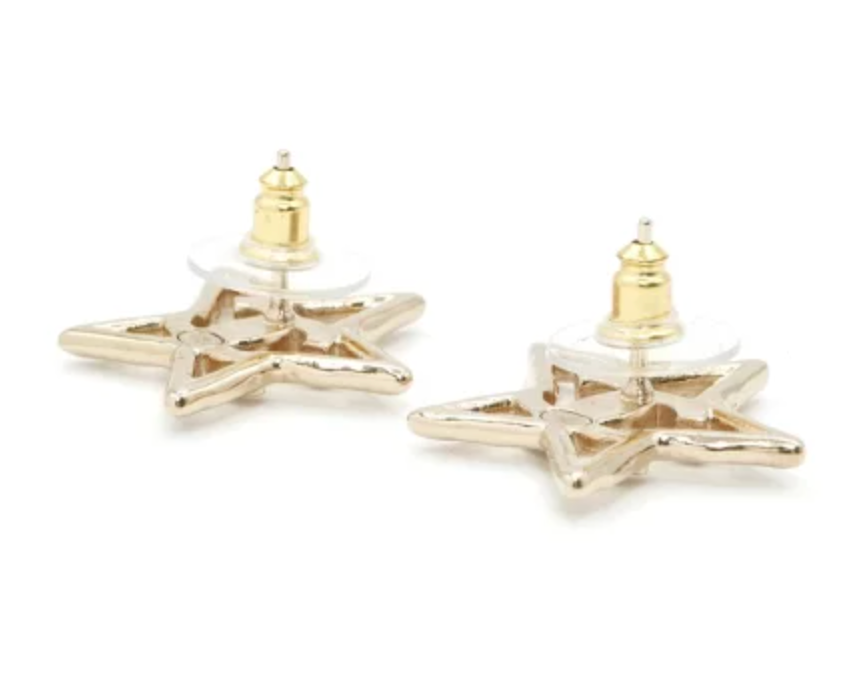 Chanel CC Star Earrings