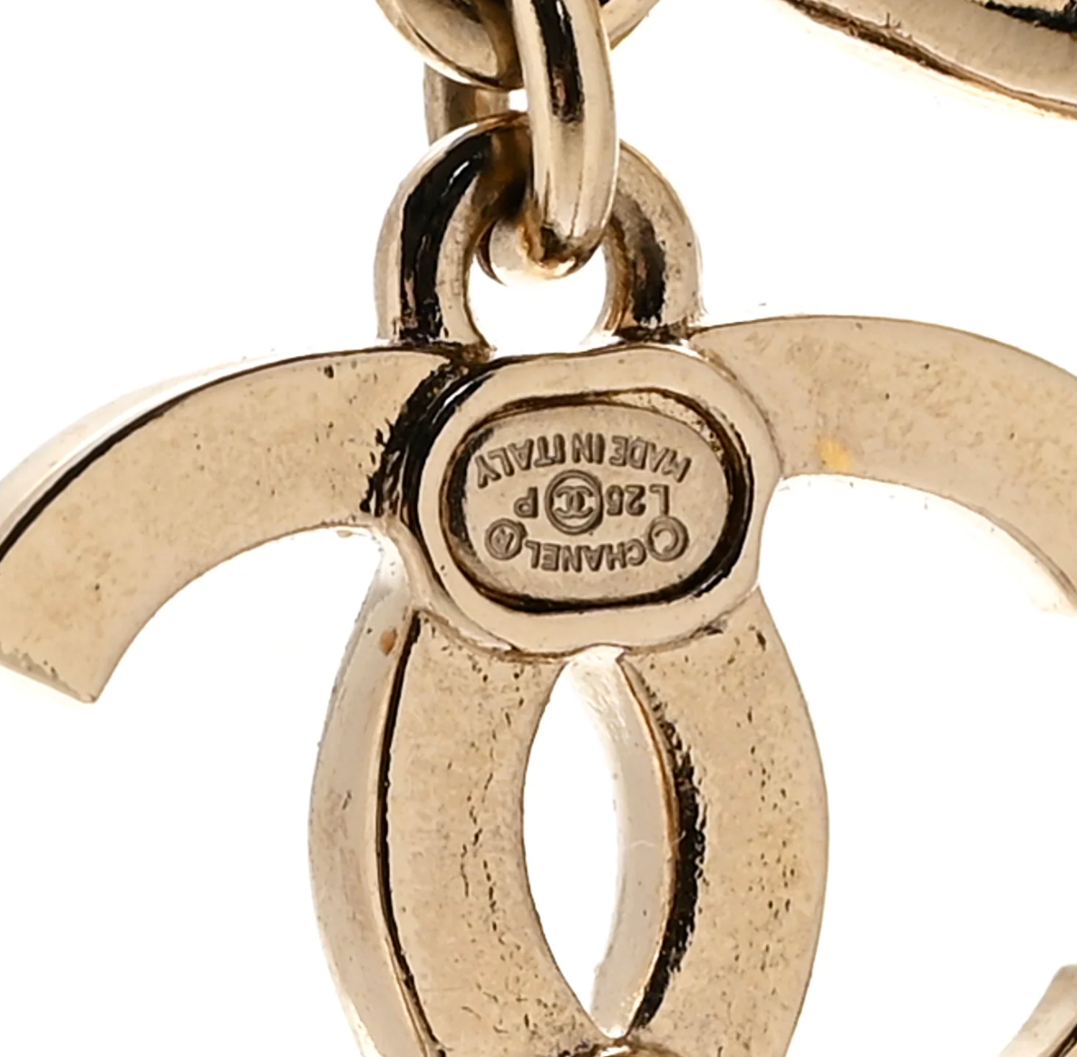 Chanel CC Heart Drop Earrings
