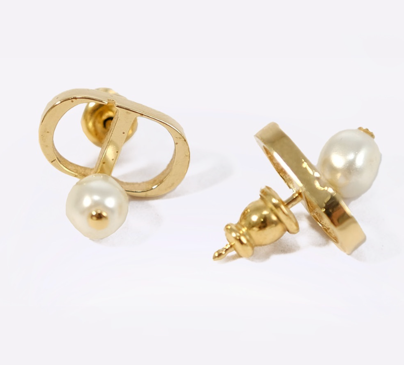 Dior Petit CD Jolie Mini Stud Earrings