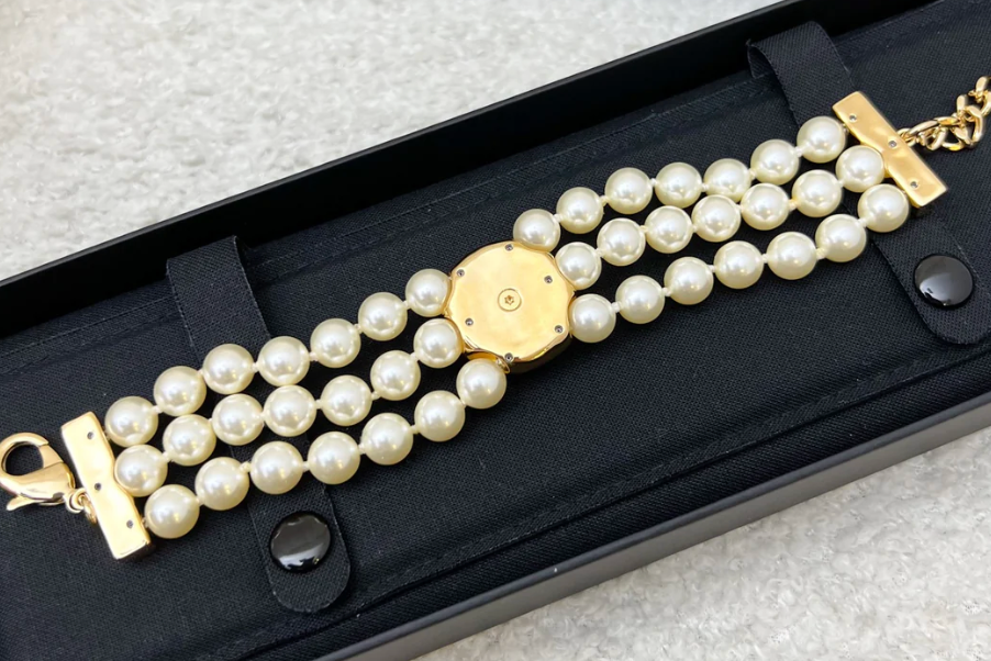 Chanel 24A Triple Row Pearl Bracelet