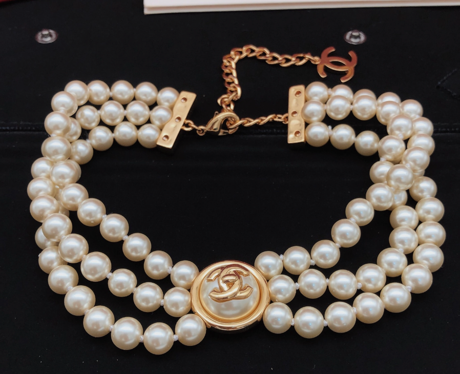 Chanel Triple Row Pearl Choker