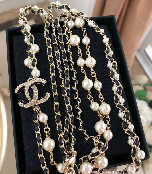 Chanel CC Pearl Long Necklace