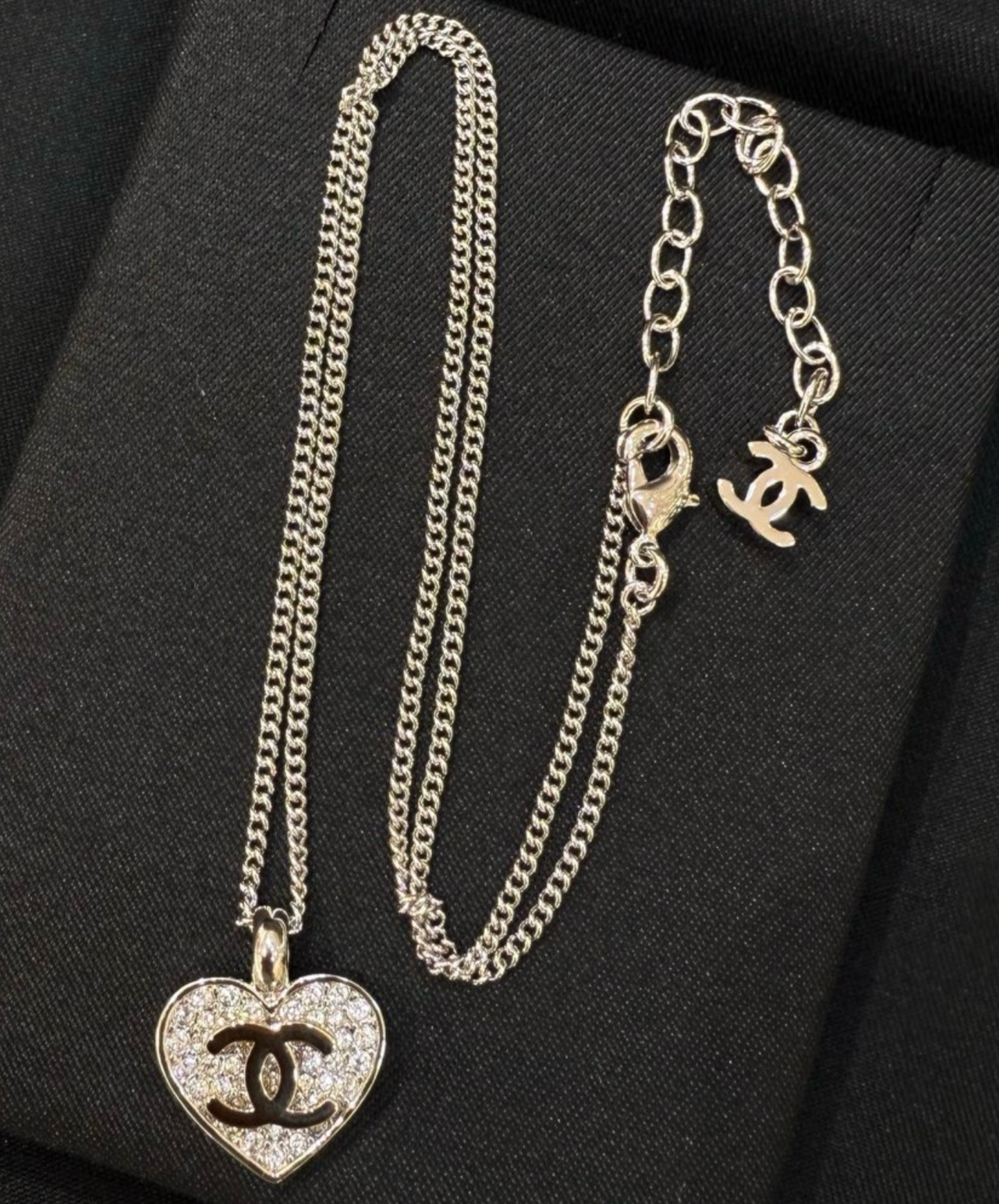 Chanel Heart CC Necklace