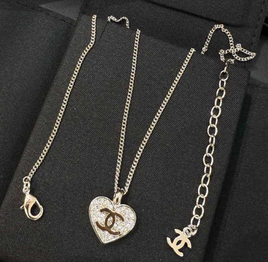 Chanel Heart CC Necklace