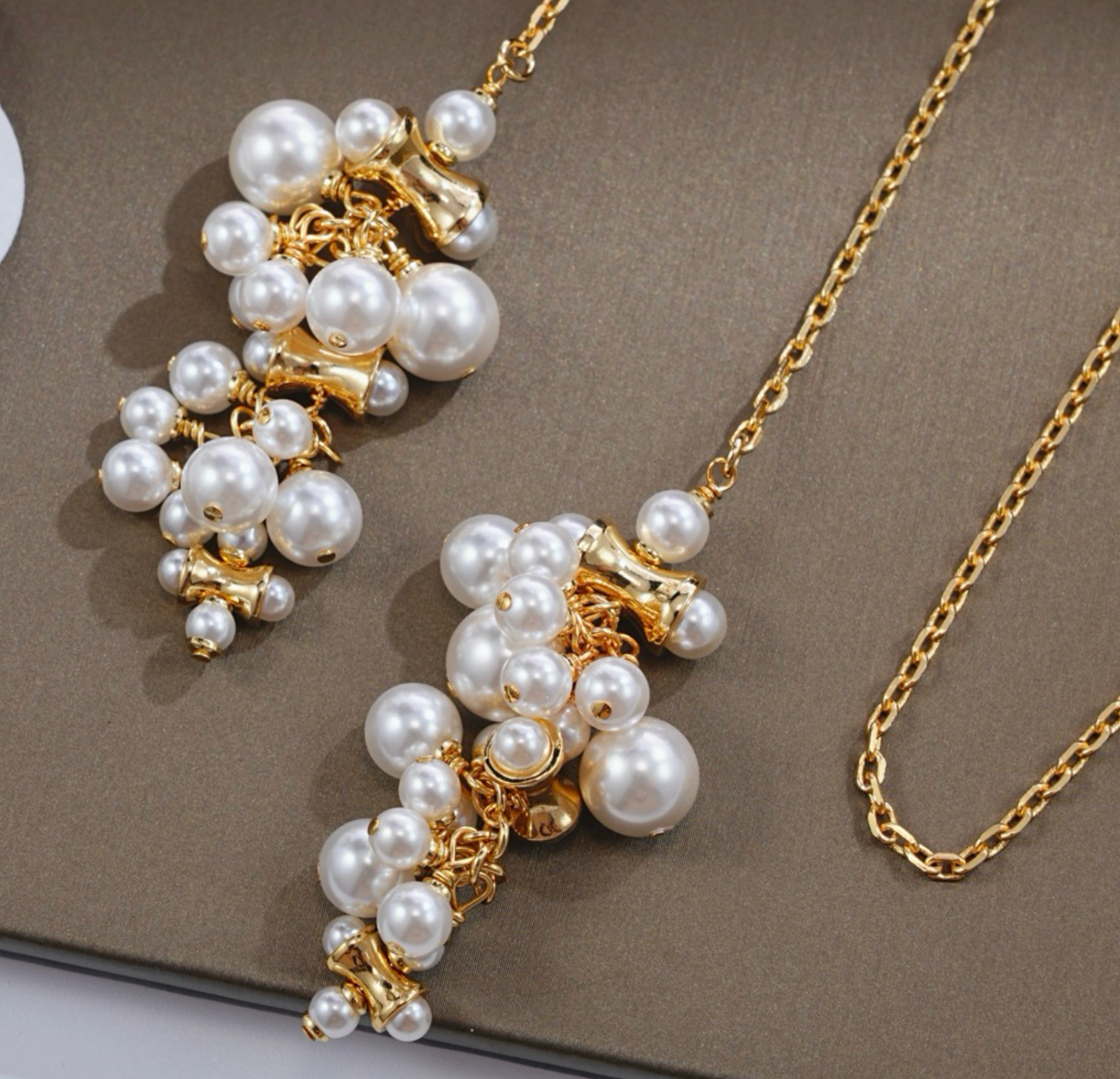 Chanel pearl cluster necklace