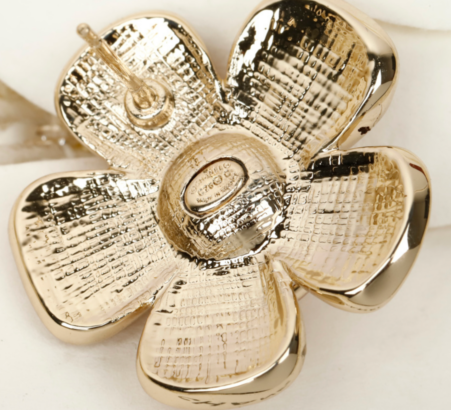 Chanel Camellia stud earrings