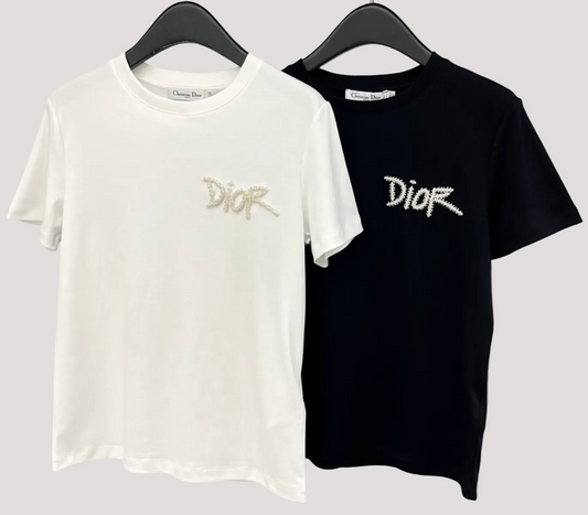 Dior Pearl-Embellished T-shirt