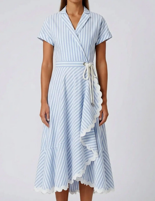 Lena Hoschek Luisa Striped Cotton Dress