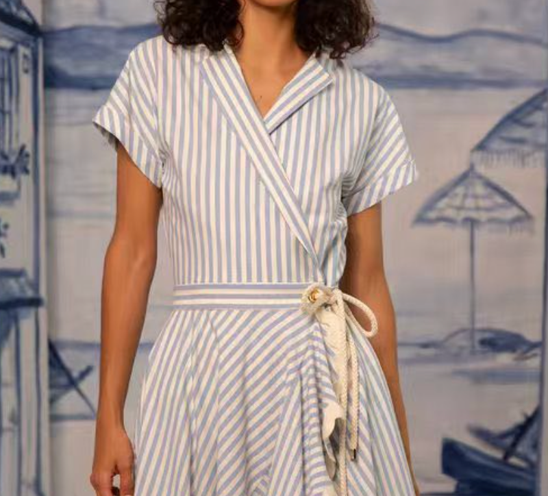 Lena Hoschek Luisa Striped Cotton Dress
