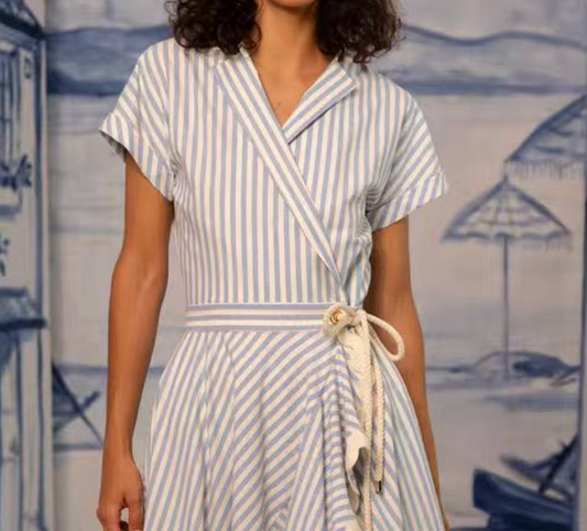 Lena Hoschek Luisa Striped Cotton Dress