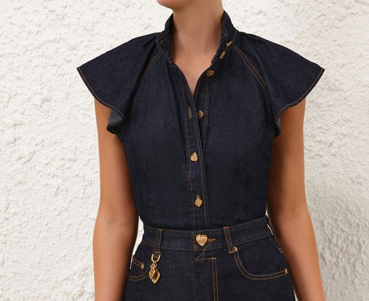 Crush Flutter Sleeve Shirt