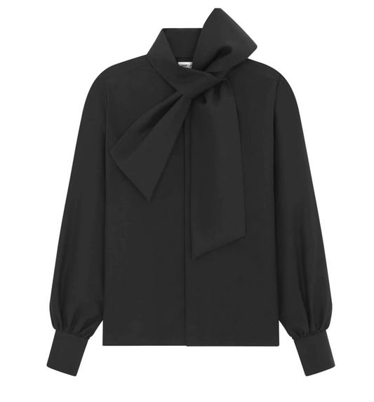 Saint Laurent Bow-Detailed Long Sleeve Shirt