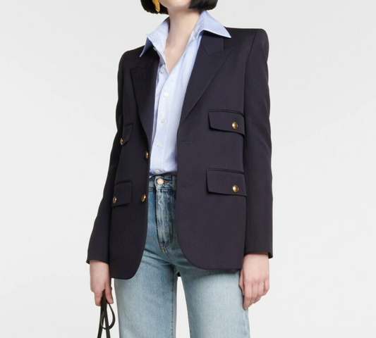 Saint Laurent Grain De Poudre Blazer