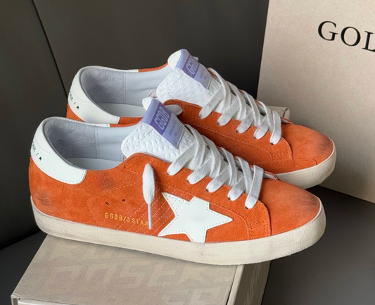 Superstar Orange Suede White Star