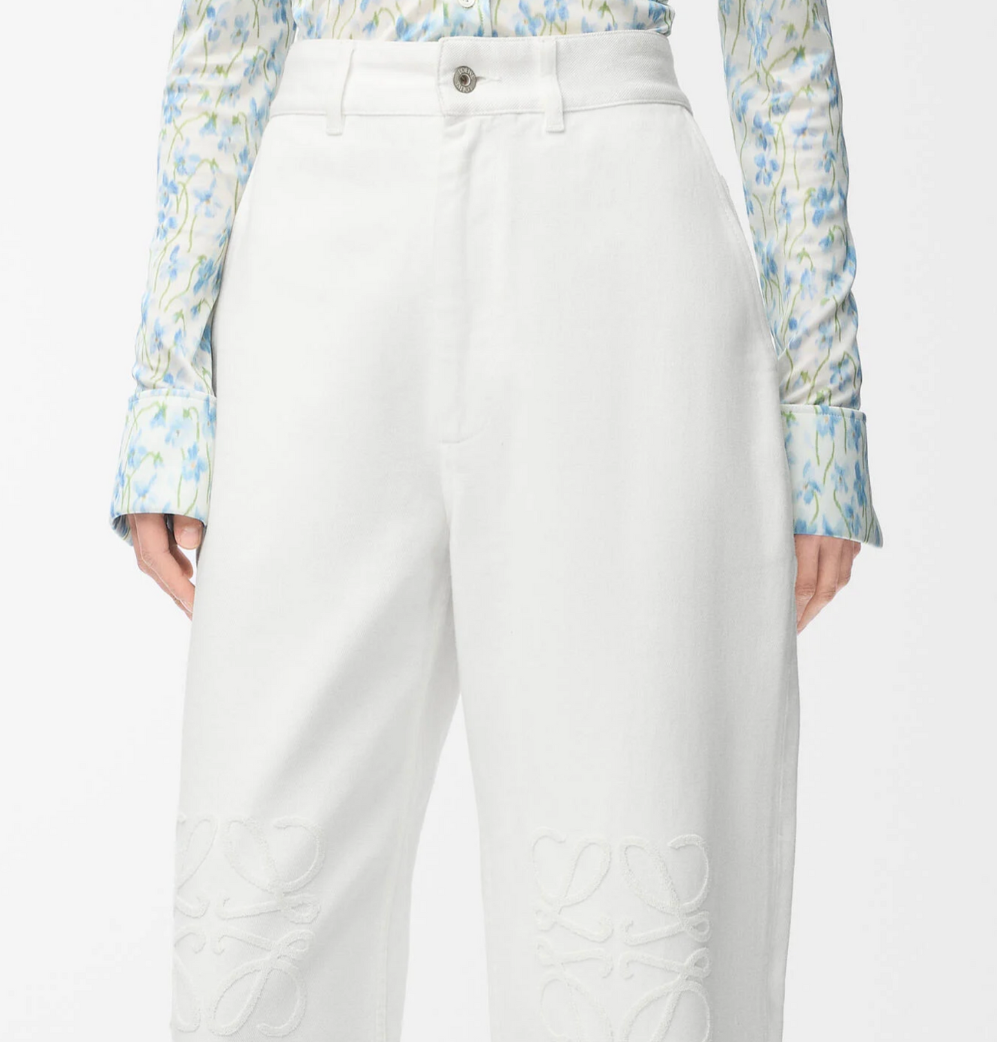 Loewe Anagram Baggy Jeans in Denim