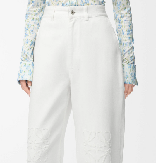Loewe Anagram Baggy Jeans in Denim