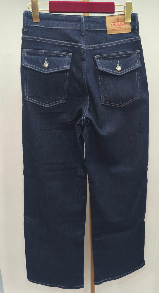 Prada Dark Wash Straight-leg Denim Jeans